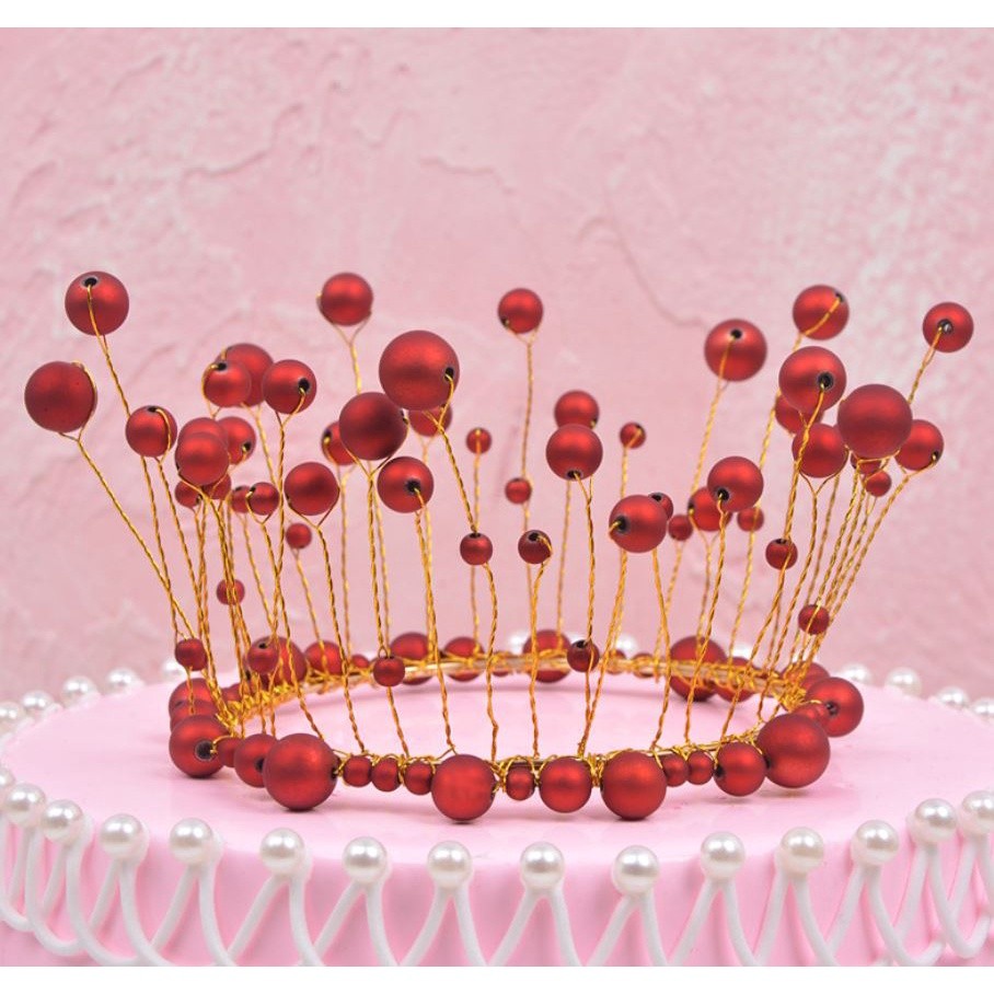 Light LED Lamp CakeTopper Pearl Princess Crown Cake Topper Happy Birthday Cake Decoration DIY Party Wedding Party(751L) - Image 10