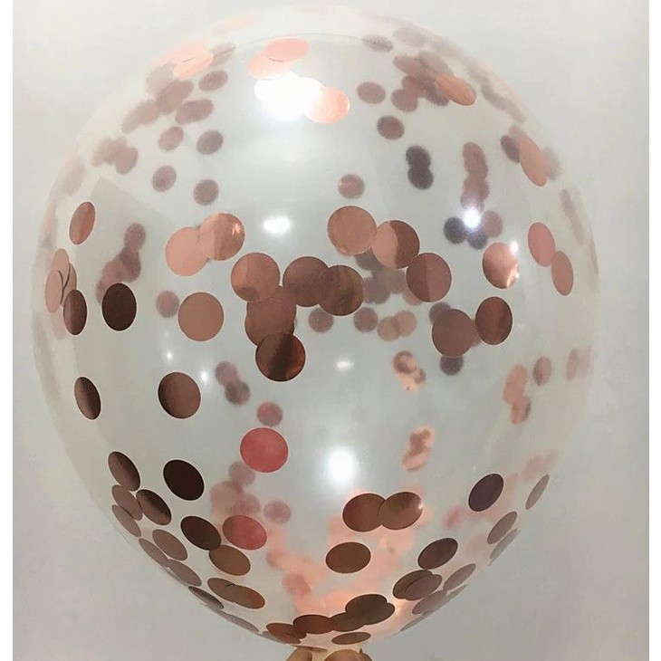 12 Inch Confetti Latex Balloons Transparent for Party Birthday Anniversary Decoration 彩色铝箔亮片气球 (313L) - Image 7