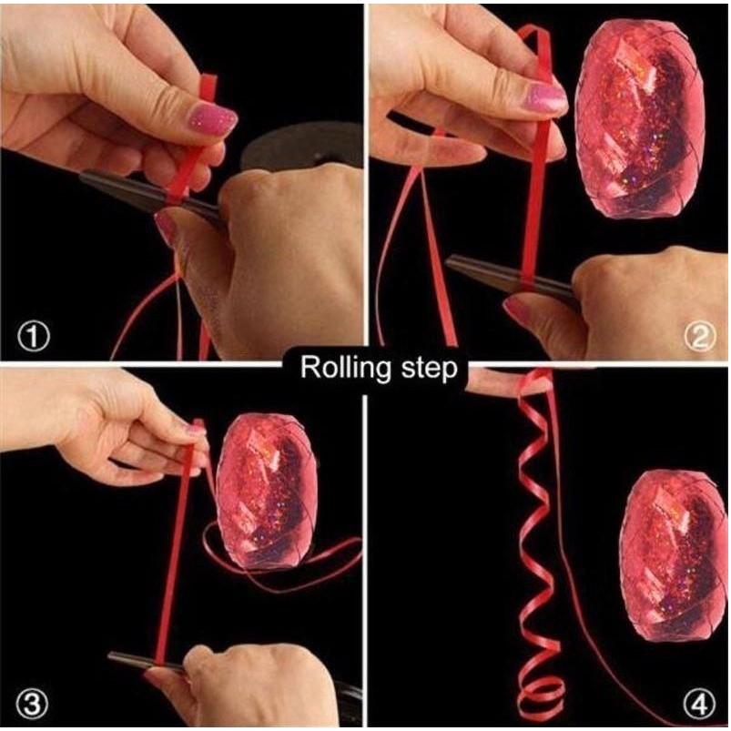 2pcs 10Meters 5mm Balloon Ribbon Birthday Party Balloon Decoration Wedding Celebration Wedding Decoration 气球丝带 (1371L) - Image 9