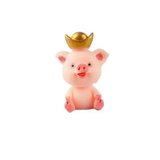 Micro Pig Family Figurine Resin Ornaments Miniature Model Mini Animal Statue Bonsai Decoration Garden Home(2058L) - Image 4