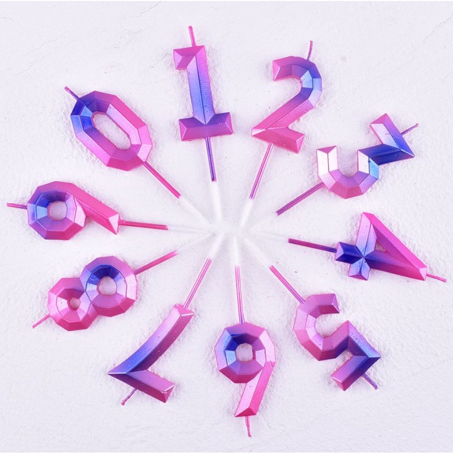 New 0-9 Number Wedding Cake Candle Birthday Party Cake Topper Anniversary Cake Numbers Age Candle Party Decoration(888L) - Image 2