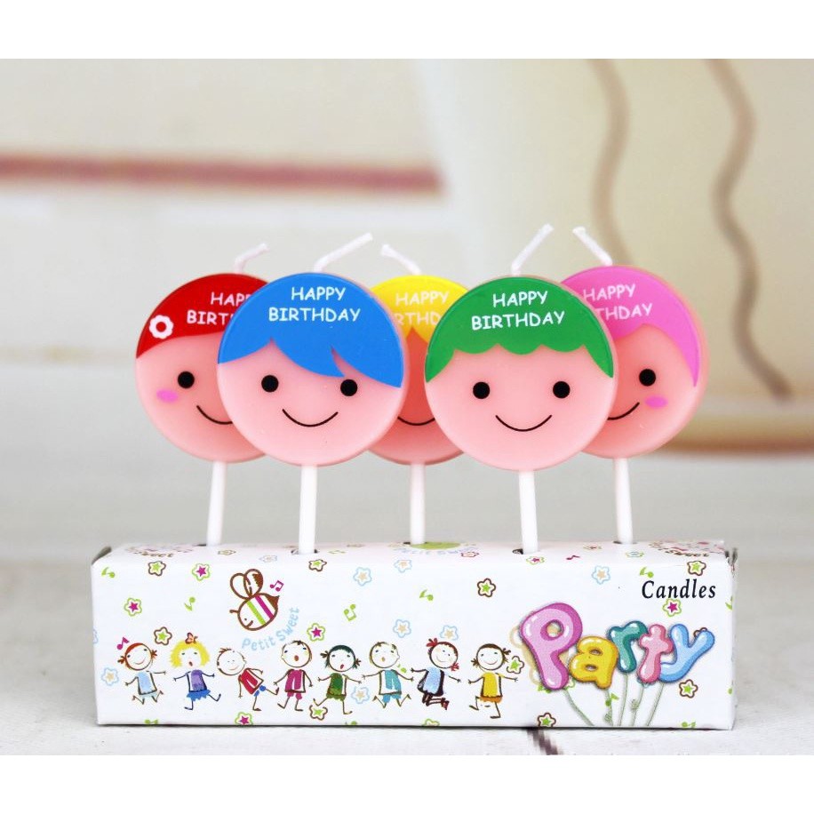 5pcs/lot Cartoon Candles Party Supplies Kids Birthday Candles Cake Topper Evening Party Decorations(360L) - Image 4