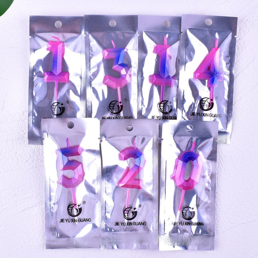 New 0-9 Number Wedding Cake Candle Birthday Party Cake Topper Anniversary Cake Numbers Age Candle Party Decoration(888L) - Image 5