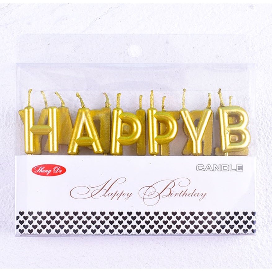 Happy Birthday Letter Cake Birthday Party Festival Supplies Lovely Birthday Candles for Kitchen Baking Gift(356L) - Image 12