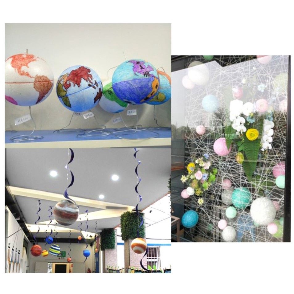 Hollow Polystyrene Styrofoam Foam Ball Round DIY Craft Party Festivals Celebrations Decorations(1400L) - Image 6