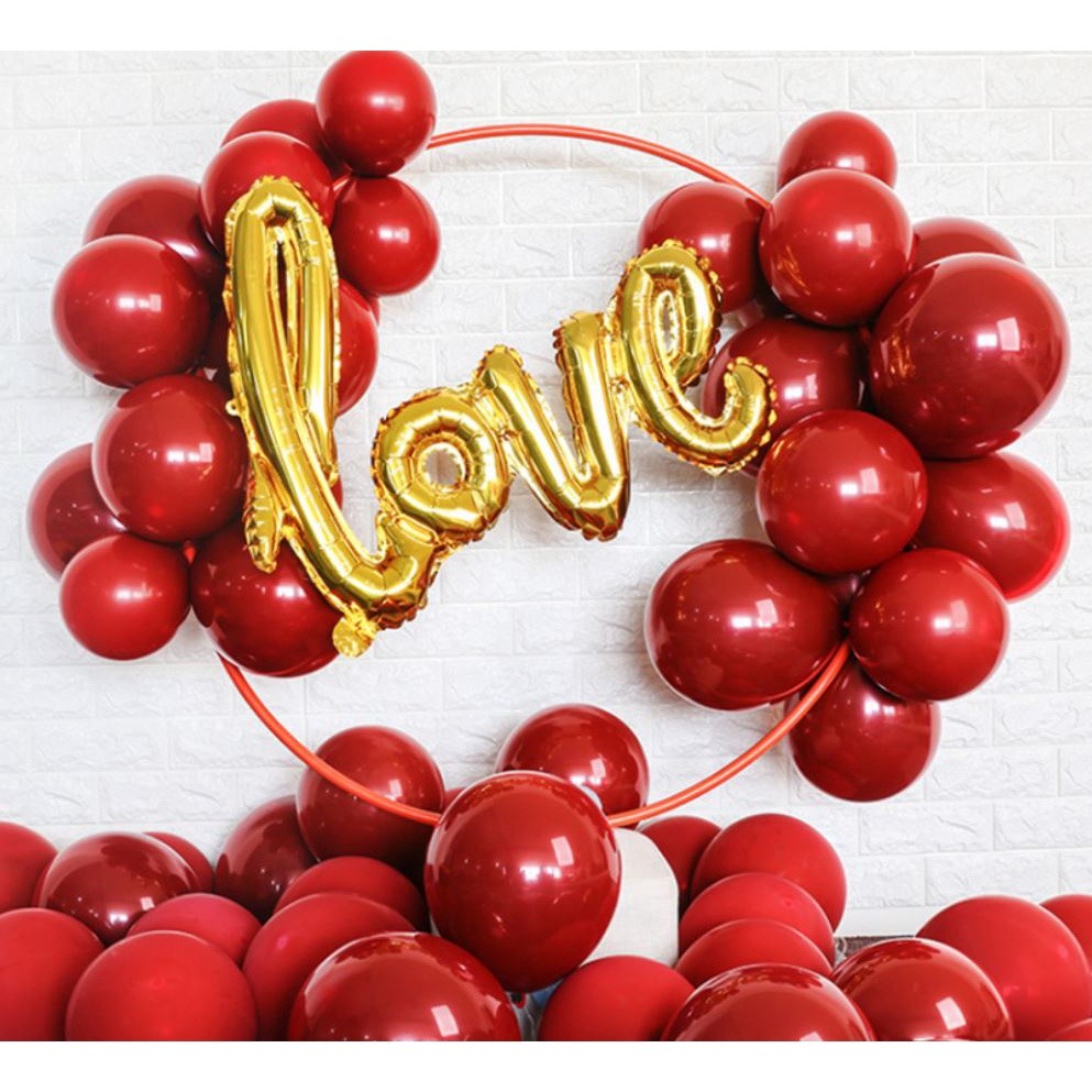 5pcs Double Single Layer 2.2g Balloon Glossy Metallic Red Latex Balloons Chrome Balloons Wedding Party Decoration(654L) - Image 3