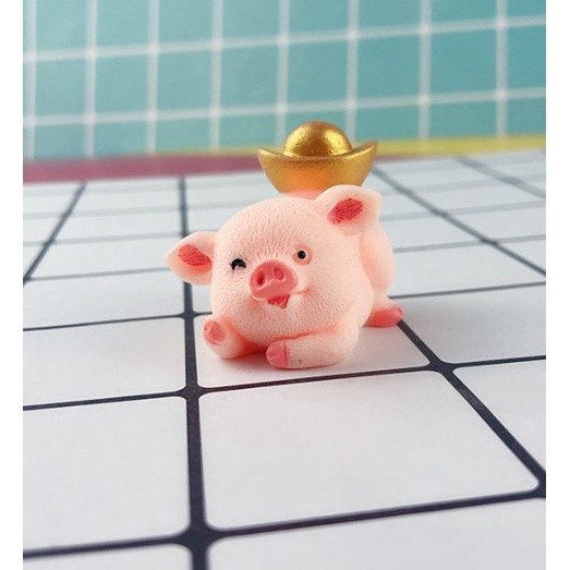 Micro Pig Family Figurine Resin Ornaments Miniature Model Mini Animal Statue Bonsai Decoration Garden Home(2058L) - Image 9