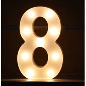 Creative Luminous 0-9 Digital Number Light AA Battery Powered Lamp Night Light for Christmas Wedding Birthday(1471L) - Image 10