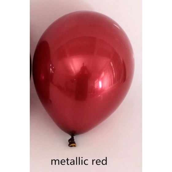 5pcs Double Single Layer 2.2g Balloon Glossy Metallic Red Latex Balloons Chrome Balloons Wedding Party Decoration(654L) - Image 5
