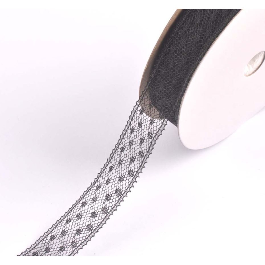 2yards Mesh Ribbon Lace Fabric Supplies For Headwear Trim Crafts Sewing Accessories Clothes DIY Wedding鲜花花束包装波点丝带(2067L) - Image 8