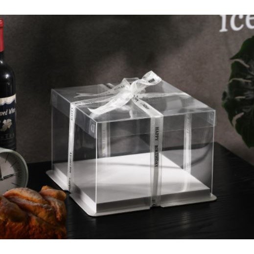 Creative Transparent Cake Boxes packaging Box Valentine Rose Bear Flower Cake Gift Box High-end Flip Cake Packing(907L) - Image 20