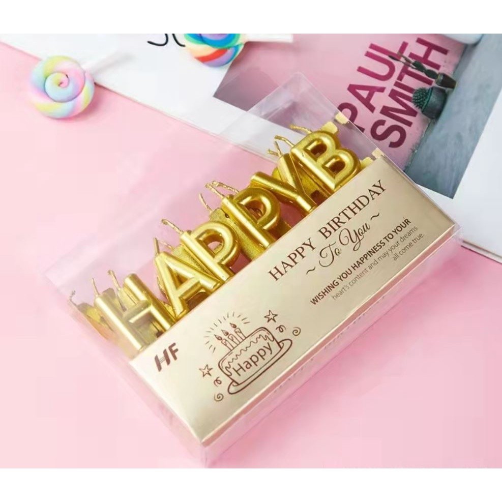 Happy Birthday Letter Cake Birthday Party Festival Supplies Lovely Birthday Candles for Kitchen Baking Gift(356L) - Image 15
