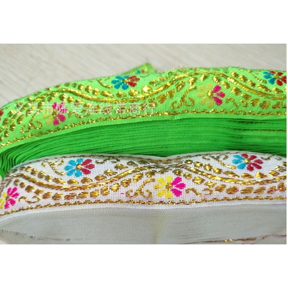 1yard Multicolor Braided Lace Trim Ribbon for Home Party Decoration DIY Clothes Sewing Accessories Lace 民族民族花边 (2077L) - Image 4