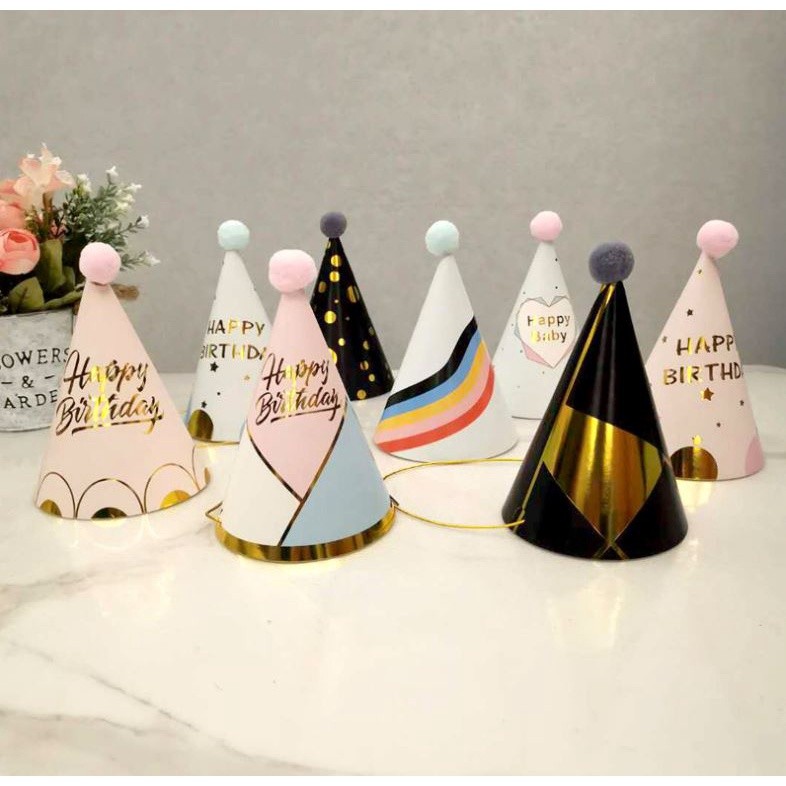 Kids Birthday Hat Happy Birthday Paper Hats Cap Prince Princess Crown Party Decoration for Boy Girl Birthday(1359L) - Image 2