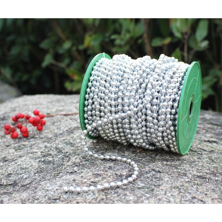 1yard 5mm Christmas Bead Chain Pendant Christmas Tree Decoration Pearl Beads Chain Ornament Christmas Decorations(987L) - Image 3