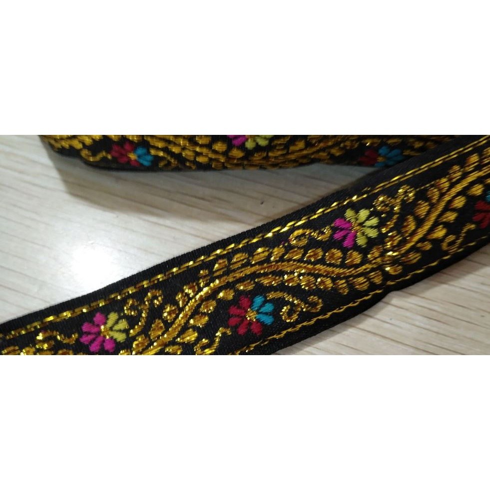1yard Multicolor Braided Lace Trim Ribbon for Home Party Decoration DIY Clothes Sewing Accessories Lace 民族民族花边 (2077L) - Image 5