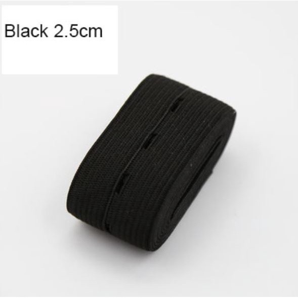 15/20/25/30mm Button Hole Ribbon Elastic Band Trim Buttonhole Pants Waist Adjustable Fabric DIY Sewing 纽扣可调节松紧带(2075L) - Image 15