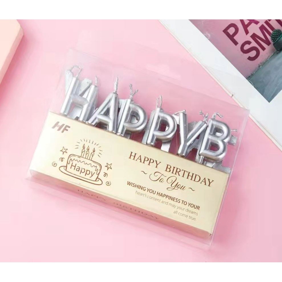 Happy Birthday Letter Cake Birthday Party Festival Supplies Lovely Birthday Candles for Kitchen Baking Gift(356L) - Image 11