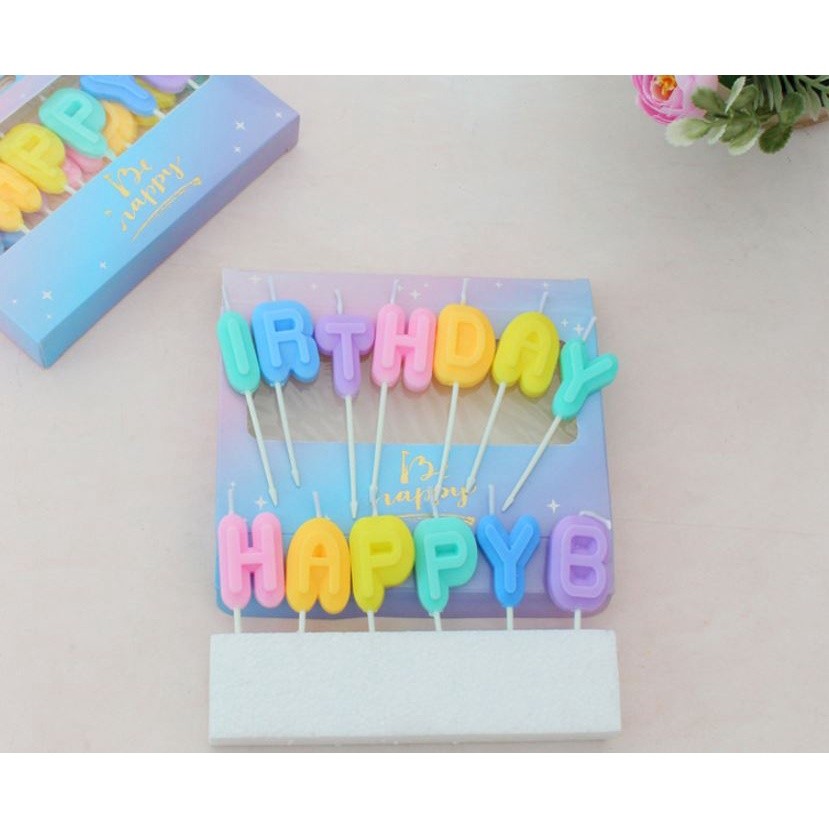 Happy Birthday Letter Cake Birthday Party Festival Supplies Lovely Birthday Candles for Kitchen Baking Gift(356L) - Image 7