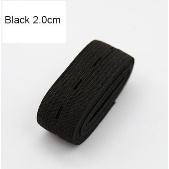 15/20/25/30mm Button Hole Ribbon Elastic Band Trim Buttonhole Pants Waist Adjustable Fabric DIY Sewing 纽扣可调节松紧带(2075L) - Image 17