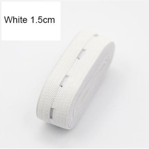 15/20/25/30mm Button Hole Ribbon Elastic Band Trim Buttonhole Pants Waist Adjustable Fabric DIY Sewing 纽扣可调节松紧带(2075L) - Image 14