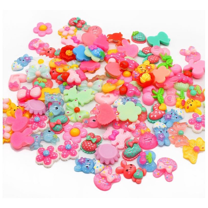 10pcs/lot Kawaii Cartoon Flatback Resin Cabochons Embellishments Flat Resins of Characters Fit Phone Deco Parts (1198L)