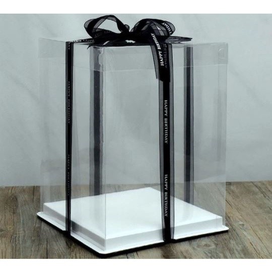 Creative Transparent Cake Boxes packaging Box Valentine Rose Bear Flower Cake Gift Box High-end Flip Cake Packing(907L) - Image 15