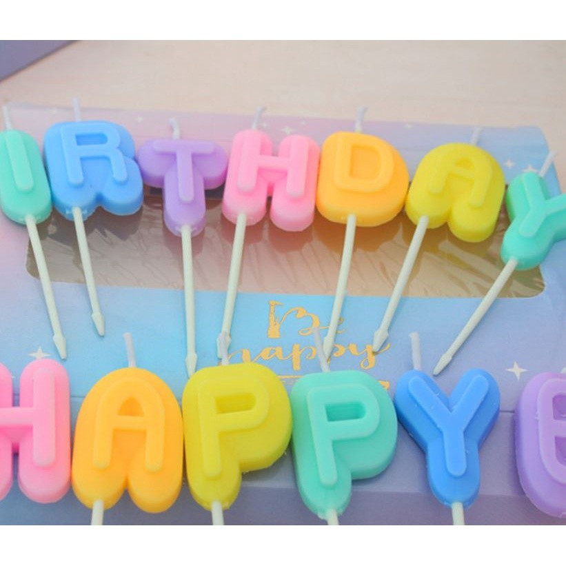 Happy Birthday Letter Cake Birthday Party Festival Supplies Lovely Birthday Candles for Kitchen Baking Gift(356L) - Image 6