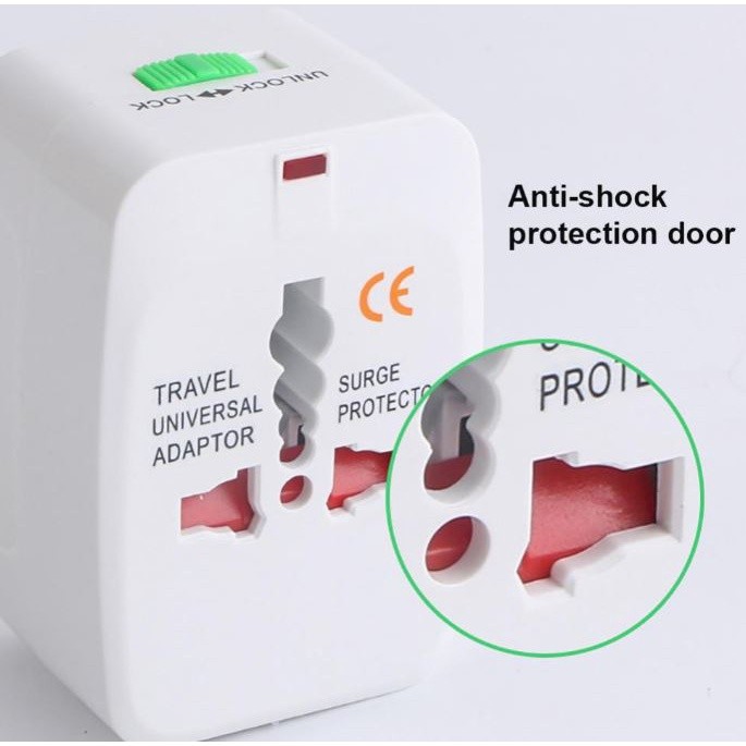 Universal AC Electric Plug Adapter 2 User Ports Word Travel Power Charger Socket Adapter with UK EU US AU Plug(2064L) - Image 3