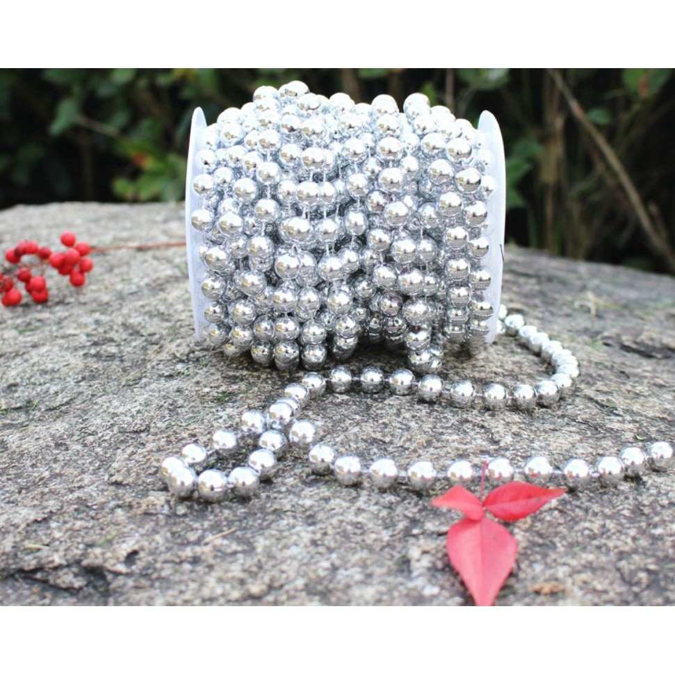 1yard 10mm Christmas Bead Chain Pendant Christmas Tree Decoration Pearl Beads Chain Ornament Christmas Decoration(1151L) - Image 9