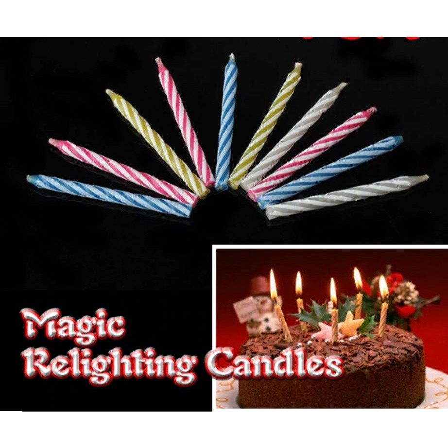 10 Pcs/lot Magic Relighting Candles Funny Tricky Birthday Eternal Blowing Candles Party Joke Birthday Cake Decors(358L) - Image 3