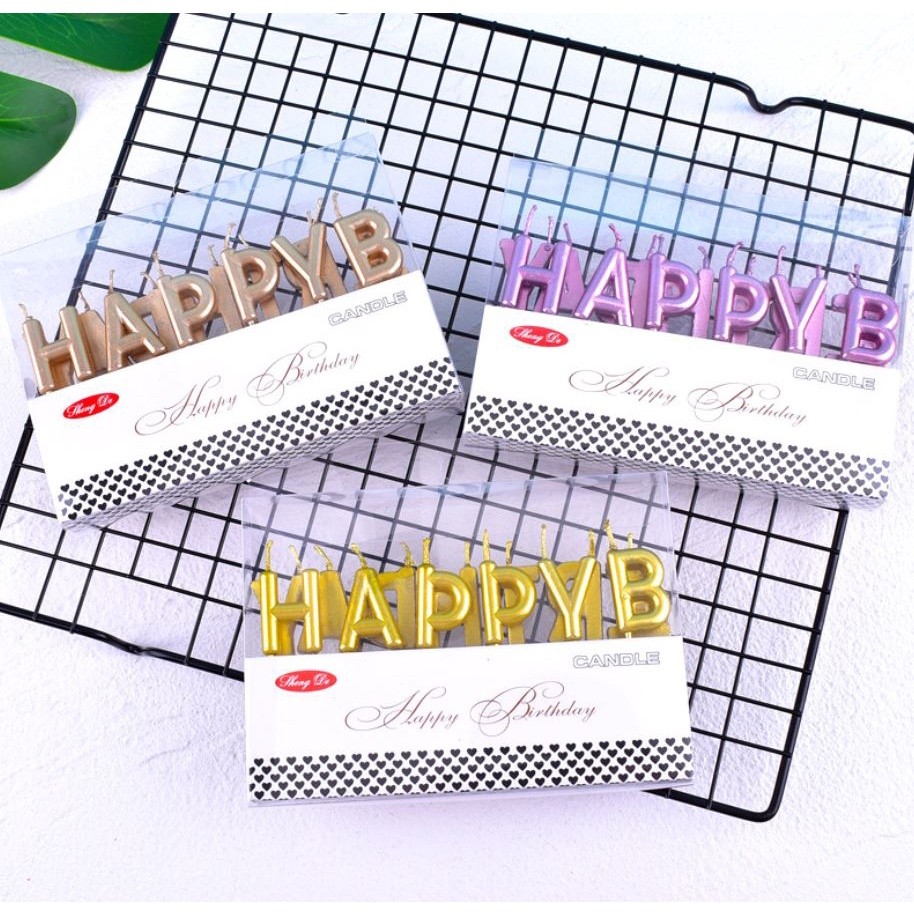 Happy Birthday Letter Cake Birthday Party Festival Supplies Lovely Birthday Candles for Kitchen Baking Gift(356L) - Image 9