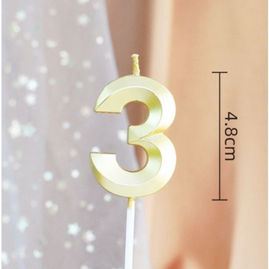 New 0 1 2 3 4 5 6 7 8 9 Cake Topper Kids Girls Boys Baby Party Supplies Decoration Colorful Birthda 数字蜡烛0-9金色钻石(2068L) - Image 14