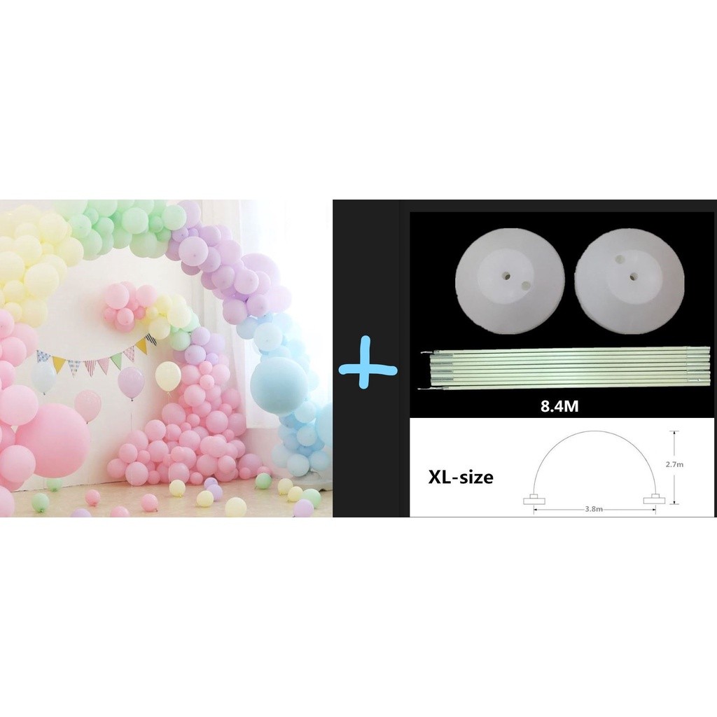 Ruggedized Balloon Arch Kit Wedding Large Set Column Frame Arch/Stand Base+50pcs 10inch 2.3g Candy Balloon(681L) - Image 13