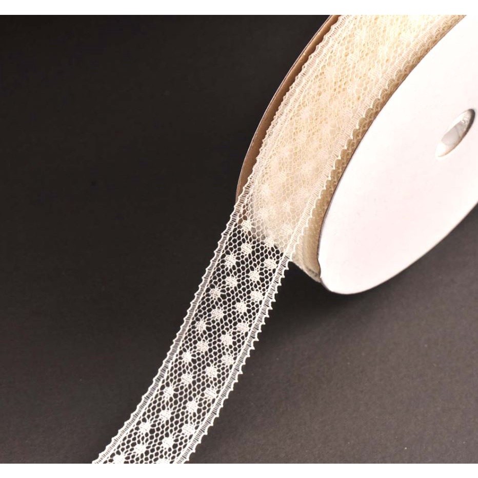 2yards Mesh Ribbon Lace Fabric Supplies For Headwear Trim Crafts Sewing Accessories Clothes DIY Wedding鲜花花束包装波点丝带(2067L) - Image 9