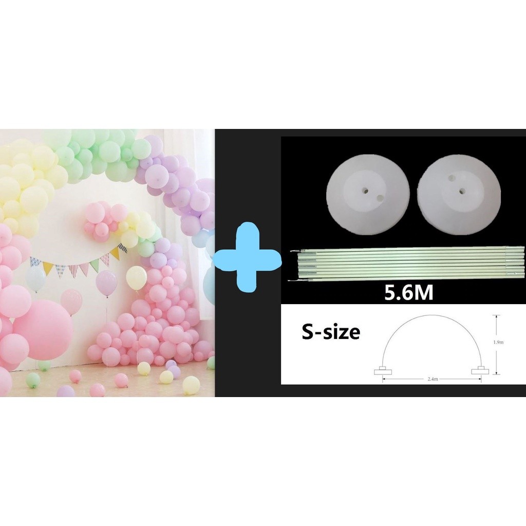 Ruggedized Balloon Arch Kit Wedding Large Set Column Frame Arch/Stand Base+50pcs 10inch 2.3g Candy Balloon(681L) - Image 17
