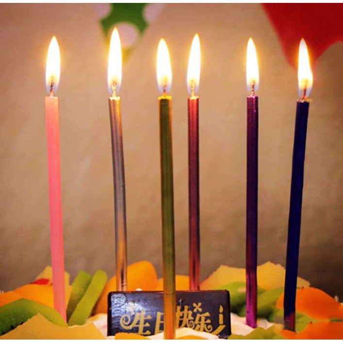 Creative Cake Candles Birthday Cake Decoration Gradient Ramp Cakes Topper Party Starry Sky Seamaid 3色渐变生日蜡烛(2069L) - Image 9