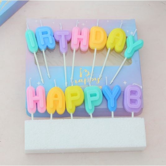 Happy Birthday Letter Cake Birthday Party Festival Supplies Lovely Birthday Candles for Kitchen Baking Gift(356L) - Image 8