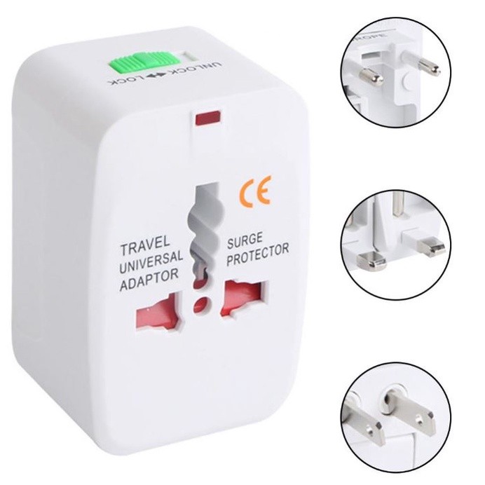 Universal AC Electric Plug Adapter 2 User Ports Word Travel Power Charger Socket Adapter with UK EU US AU Plug(2064L) - Image 5