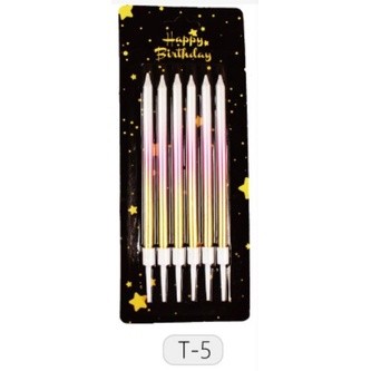 Creative Cake Candles Birthday Cake Decoration Gradient Ramp Cakes Topper Party Starry Sky Seamaid 3色渐变生日蜡烛(2069L) - Image 10