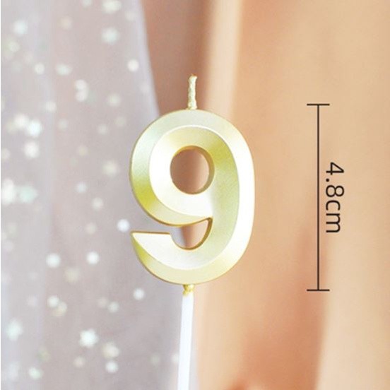 New 0 1 2 3 4 5 6 7 8 9 Cake Topper Kids Girls Boys Baby Party Supplies Decoration Colorful Birthda 数字蜡烛0-9金色钻石(2068L) - Image 11