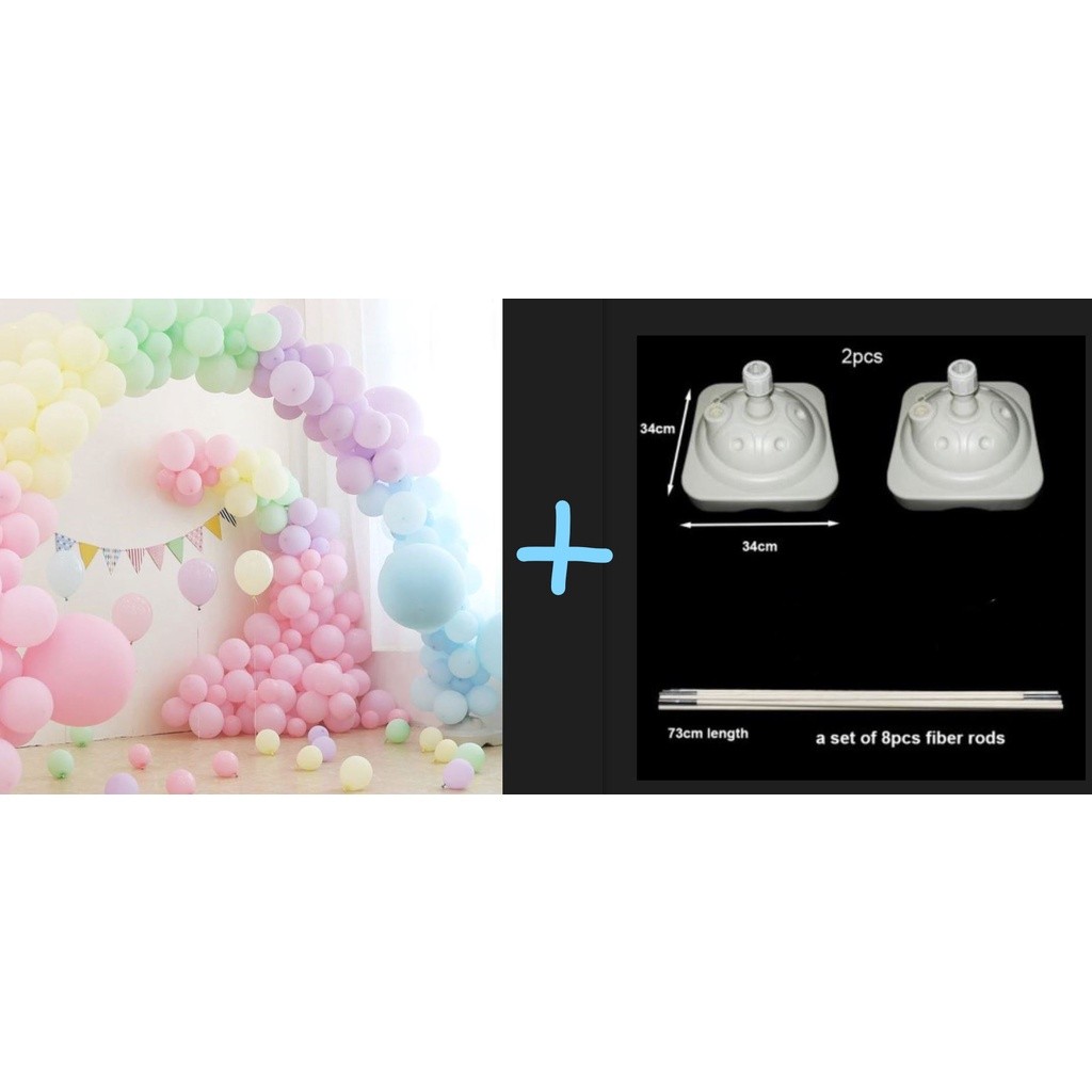 Ruggedized Balloon Arch Kit Wedding Large Set Column Frame Arch/Stand Base+50pcs 10inch 2.3g Candy Balloon(681L) - Image 16