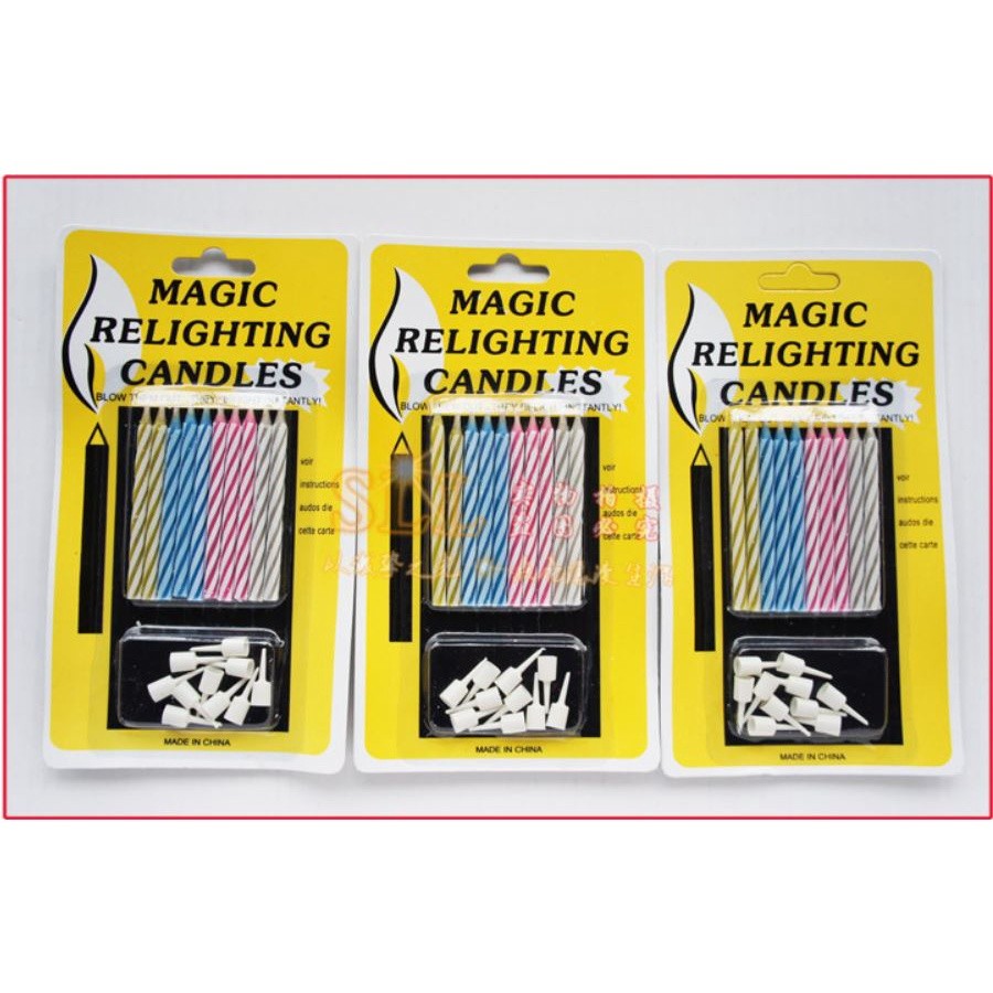 10 Pcs/lot Magic Relighting Candles Funny Tricky Birthday Eternal Blowing Candles Party Joke Birthday Cake Decors(358L) - Image 5