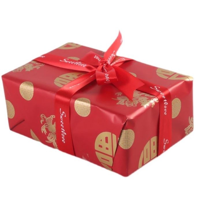 57*57CM 1pc Lunar New Year Gift Wrapping Paper Watertight Classical DIY Bouquet Two-color Eurasian 新年系列防水包花纸(2072L) - Image 6