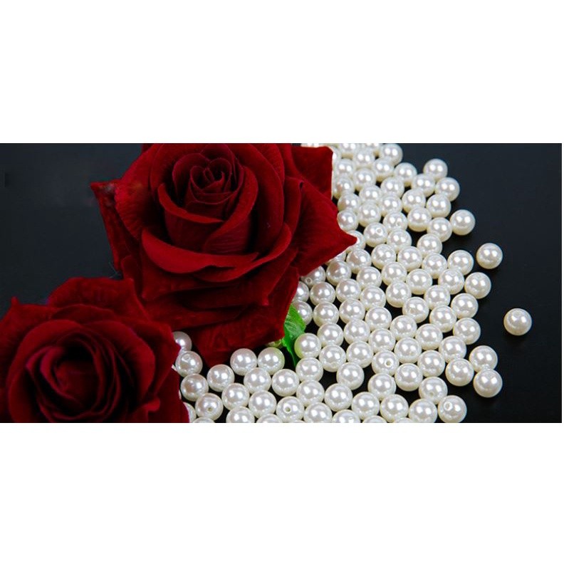 3/4/5/6/8/10/12/14/16mm Hole Ivory Round Imitation Plastic Pearl Spacer Loose Beads For Jewelry Access 直孔仿珍(1201L) - Image 5