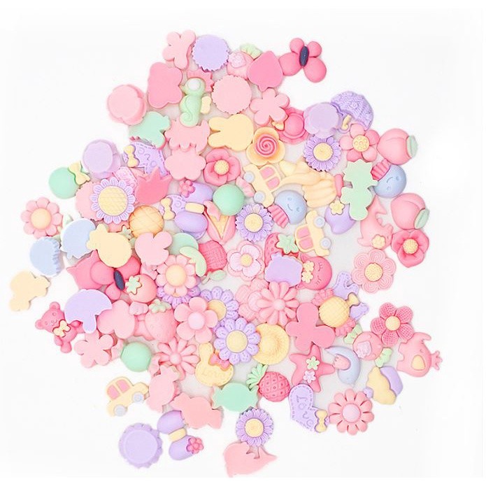 10pcs/lot Kawaii Cartoon Flatback Resin Cabochons Embellishments Flat Resins of Characters Fit Phone Deco Parts (1198L) - Image 10