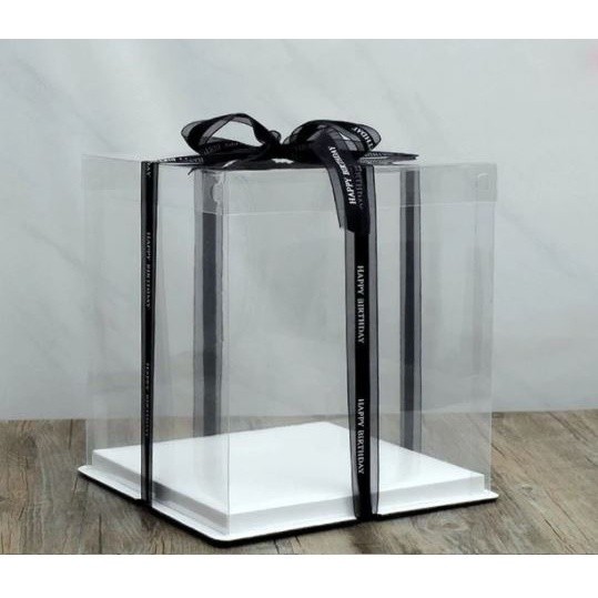 Creative Transparent Cake Boxes packaging Box Valentine Rose Bear Flower Cake Gift Box High-end Flip Cake Packing(907L) - Image 12