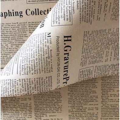 50x70cm Gift Wrapping Paper Roll Vintage Newspaper Double Sided Wrap Decor Art Kraft For Christmas Party(1346L) - Image 9
