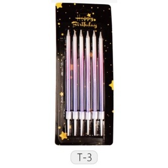 Creative Cake Candles Birthday Cake Decoration Gradient Ramp Cakes Topper Party Starry Sky Seamaid 3色渐变生日蜡烛(2069L) - Image 11
