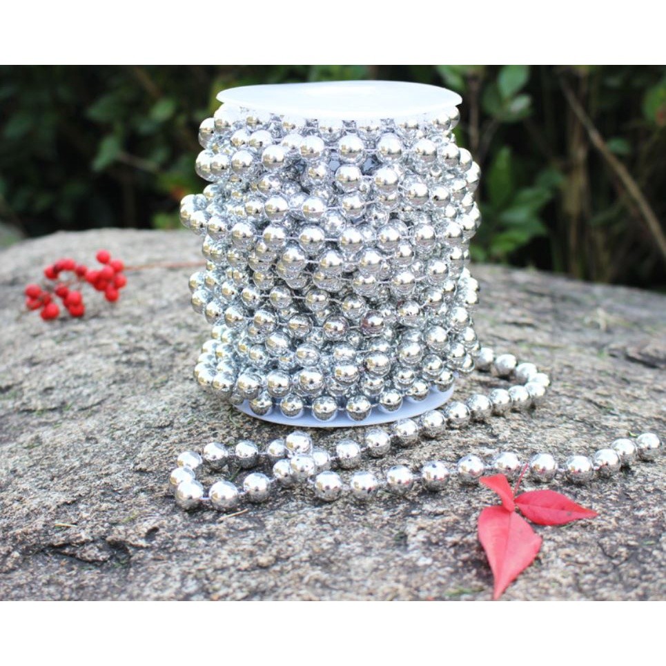 1yard 10mm Christmas Bead Chain Pendant Christmas Tree Decoration Pearl Beads Chain Ornament Christmas Decoration(1151L) - Image 3